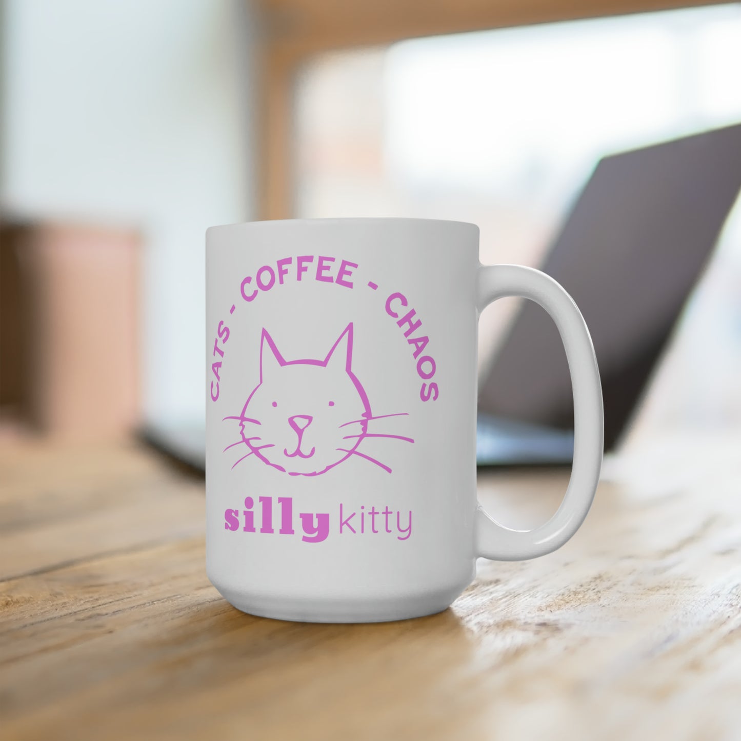 Ceramic Mug 15oz - Cats Coffee Chaos