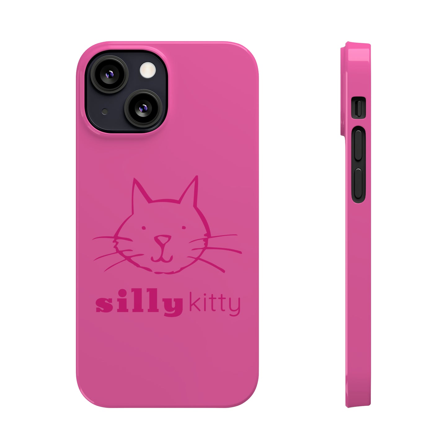 Silly Kitty Slim Phone Cases