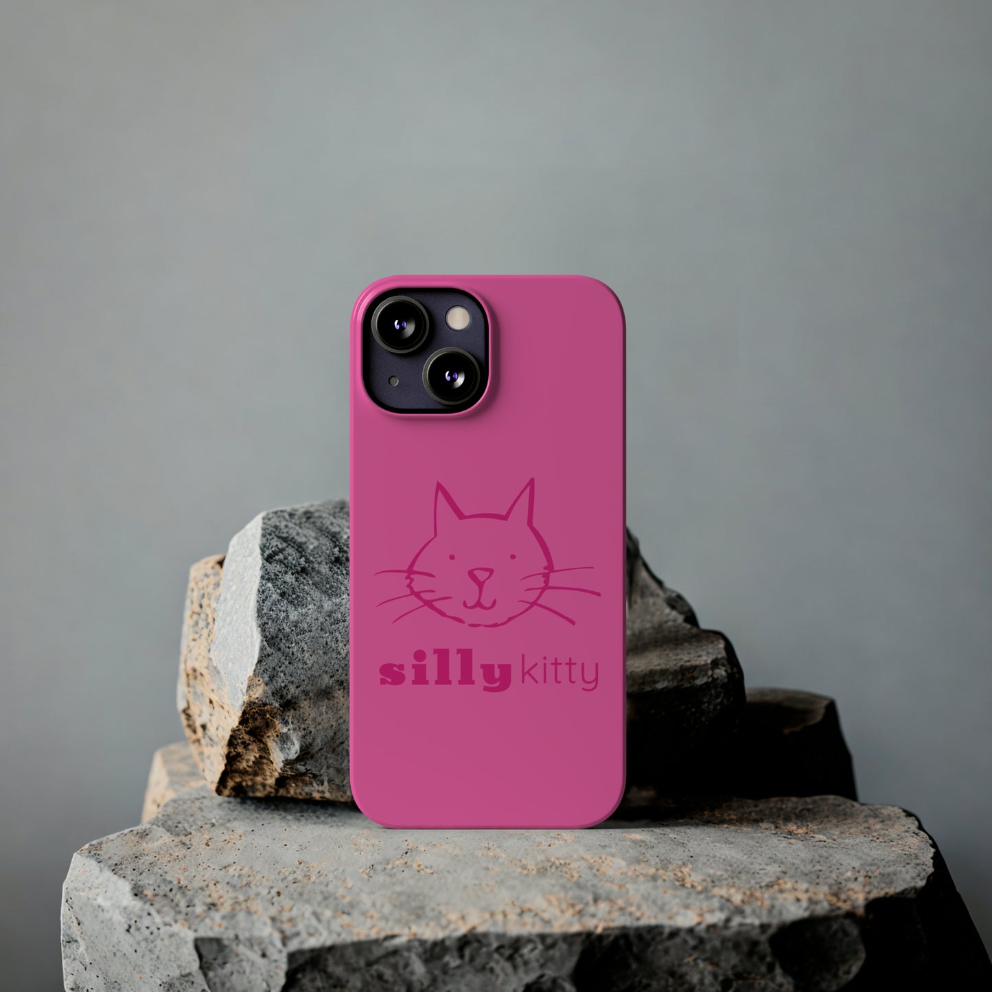 Silly Kitty Slim Phone Cases