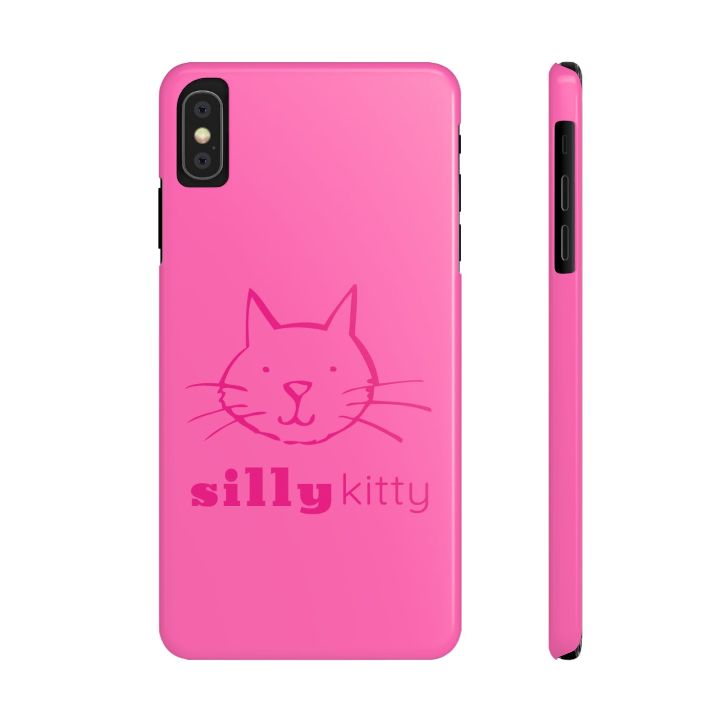 Silly Kitty Slim Phone Cases