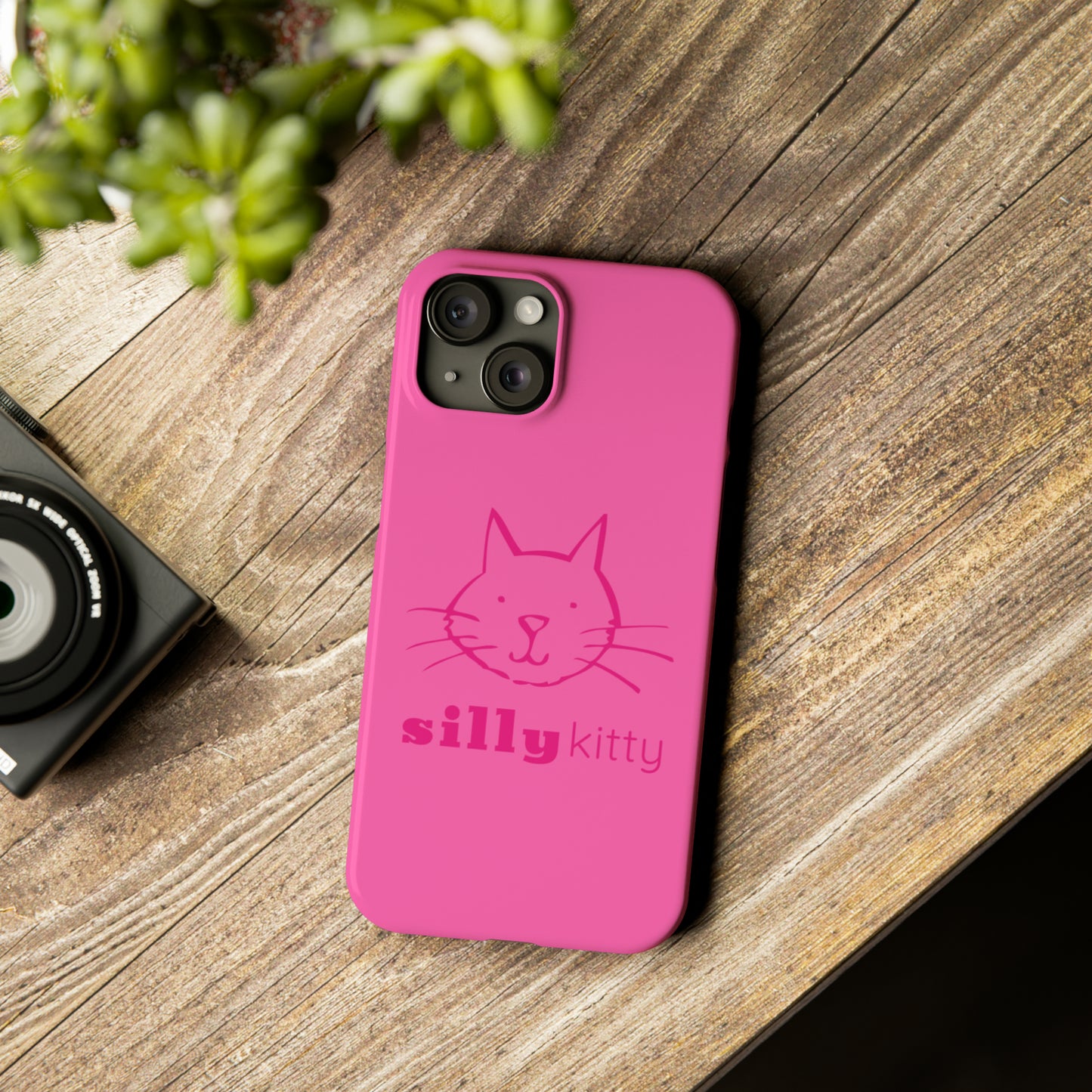 Silly Kitty Slim Phone Cases