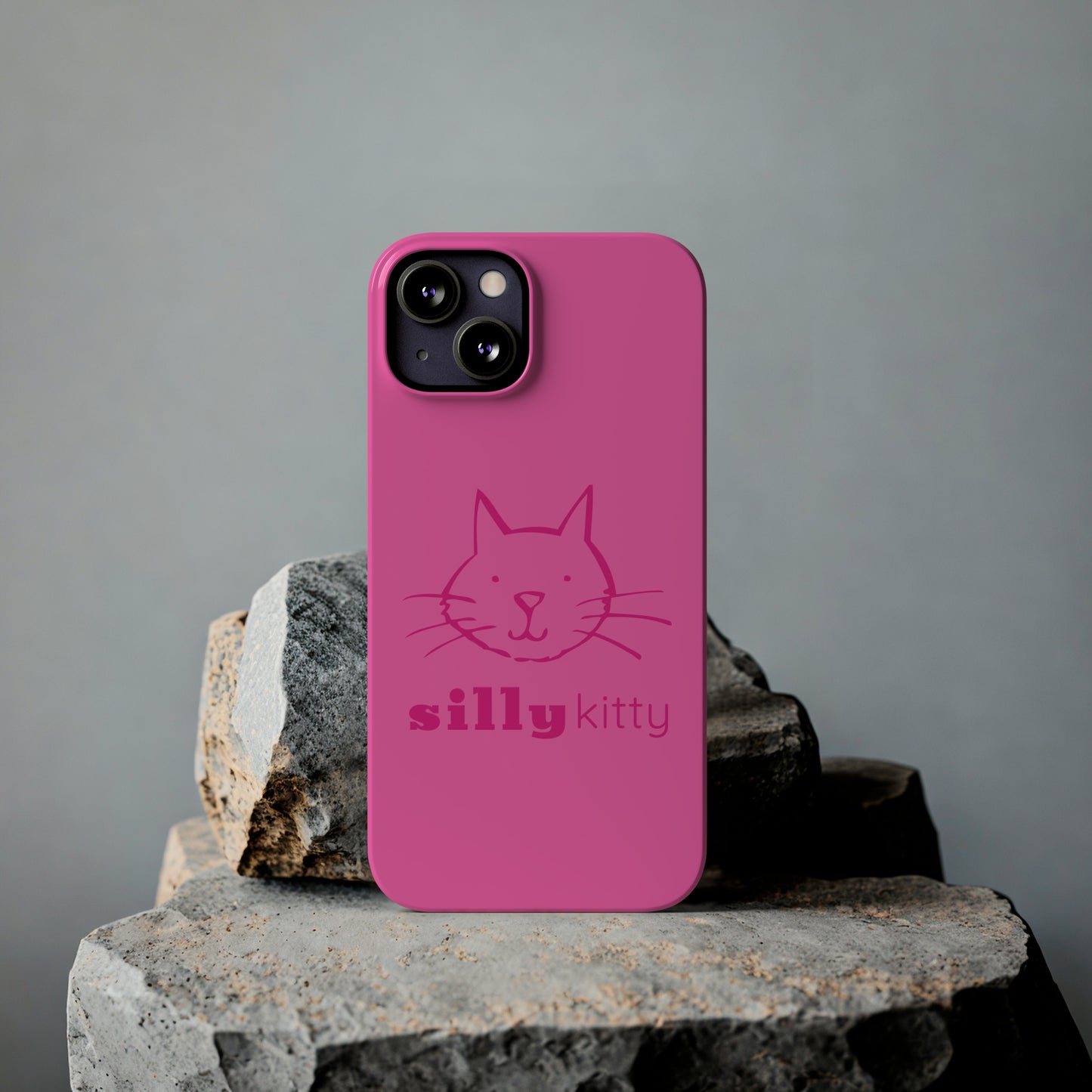 Silly Kitty Slim Phone Cases