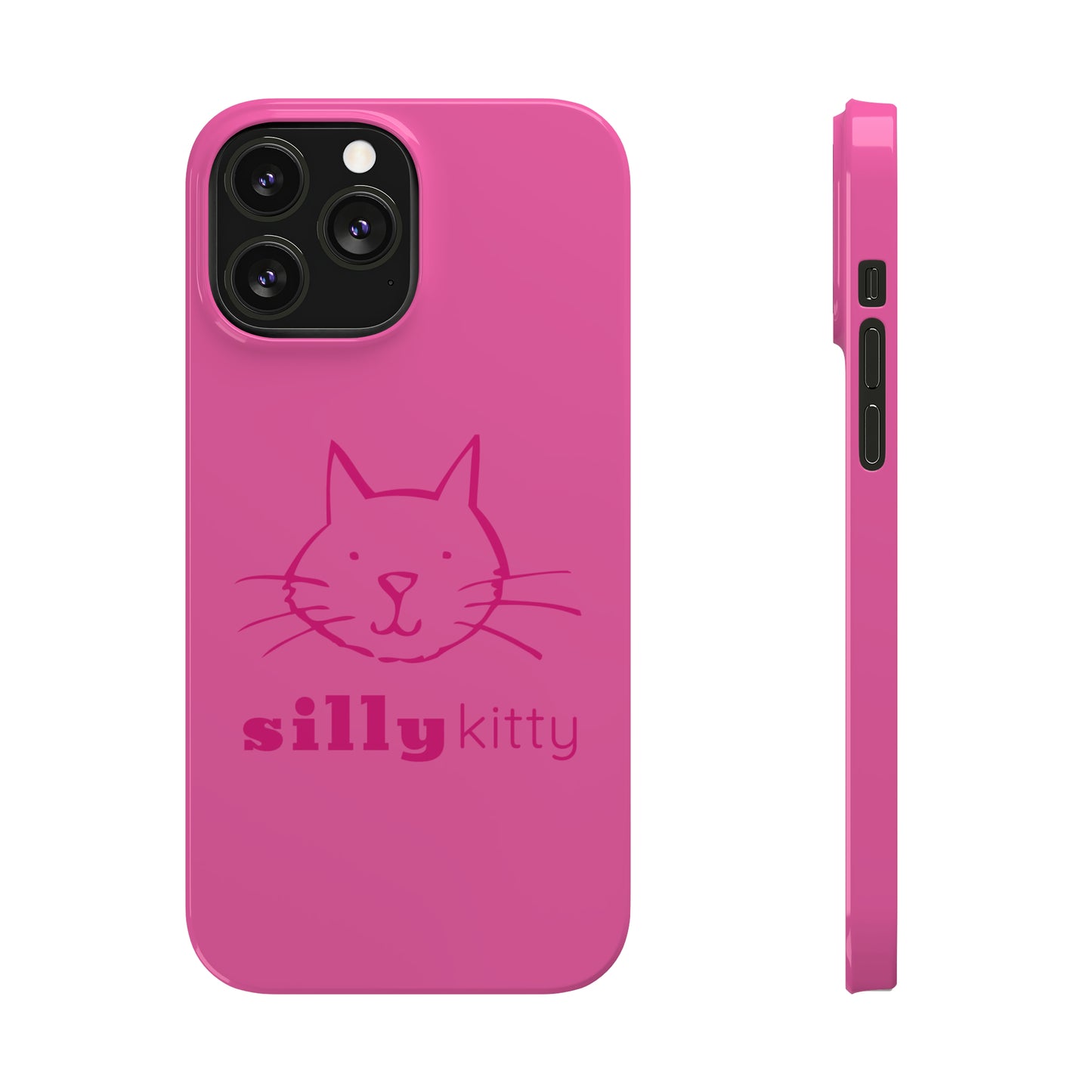 Silly Kitty Slim Phone Cases