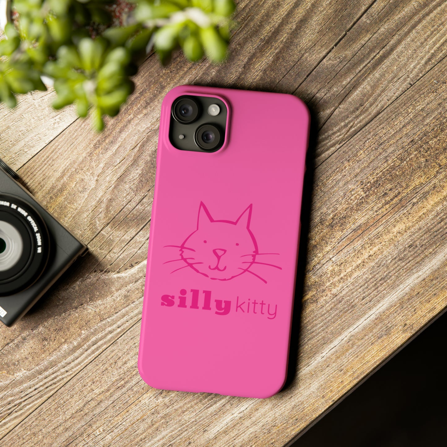 Silly Kitty Slim Phone Cases