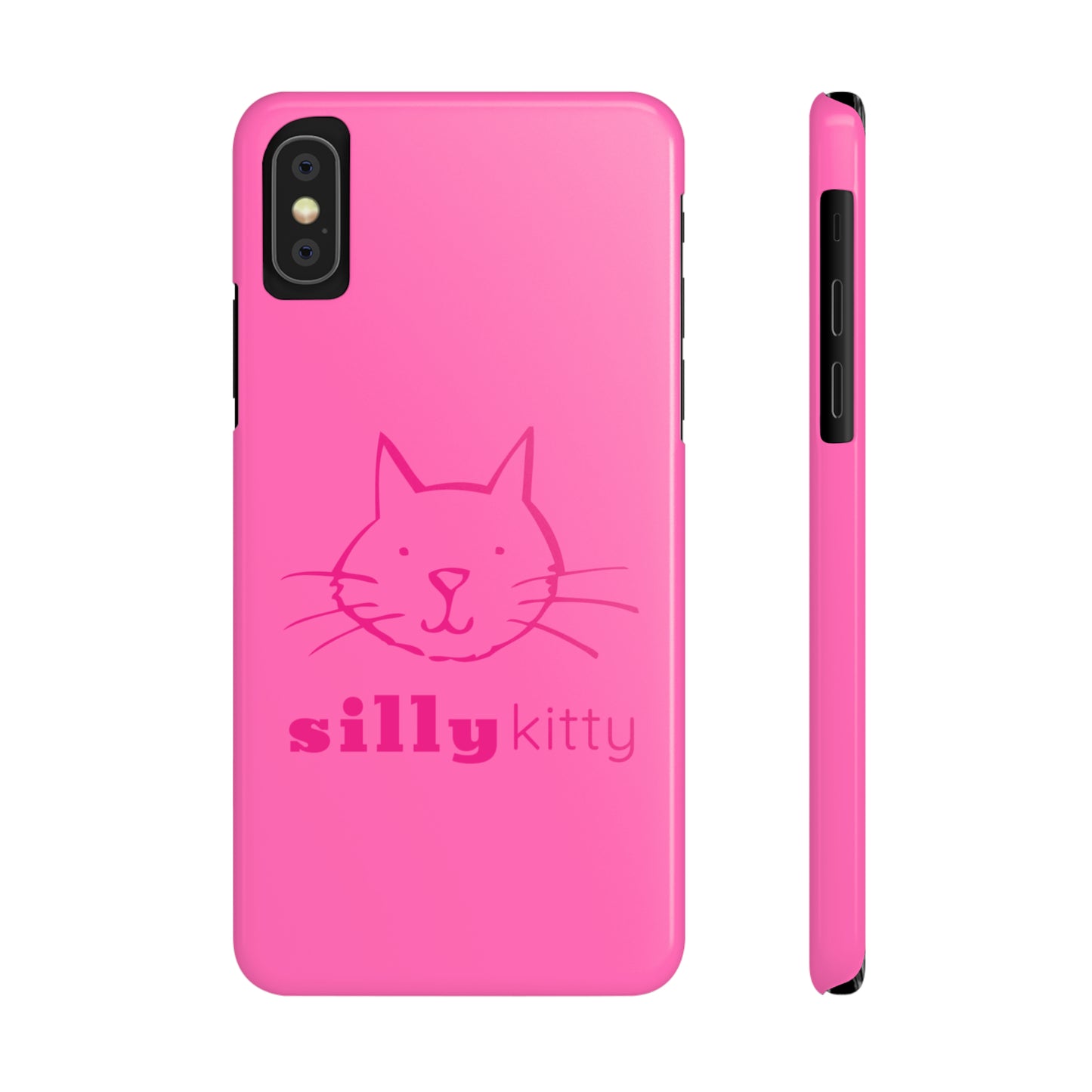 Silly Kitty Slim Phone Cases