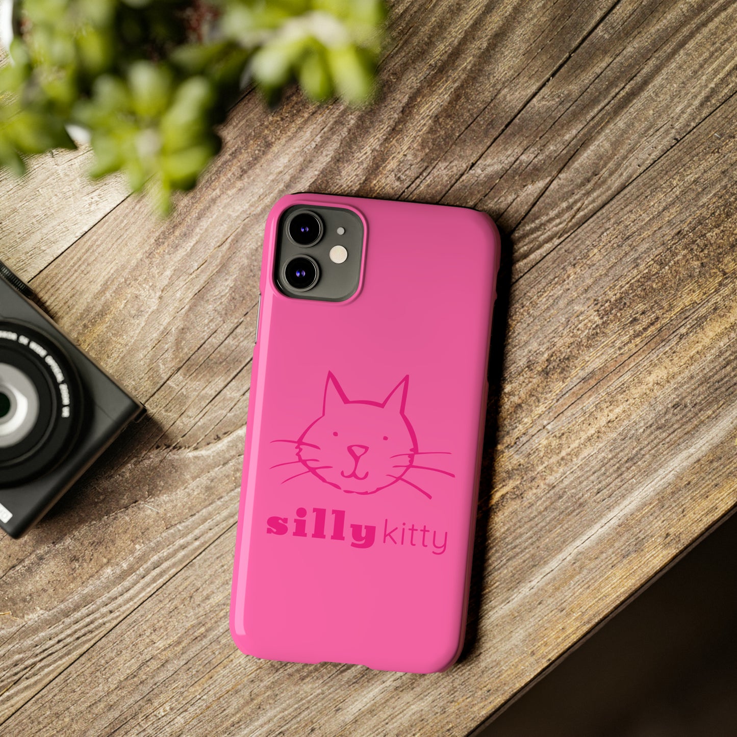 Silly Kitty Slim Phone Cases