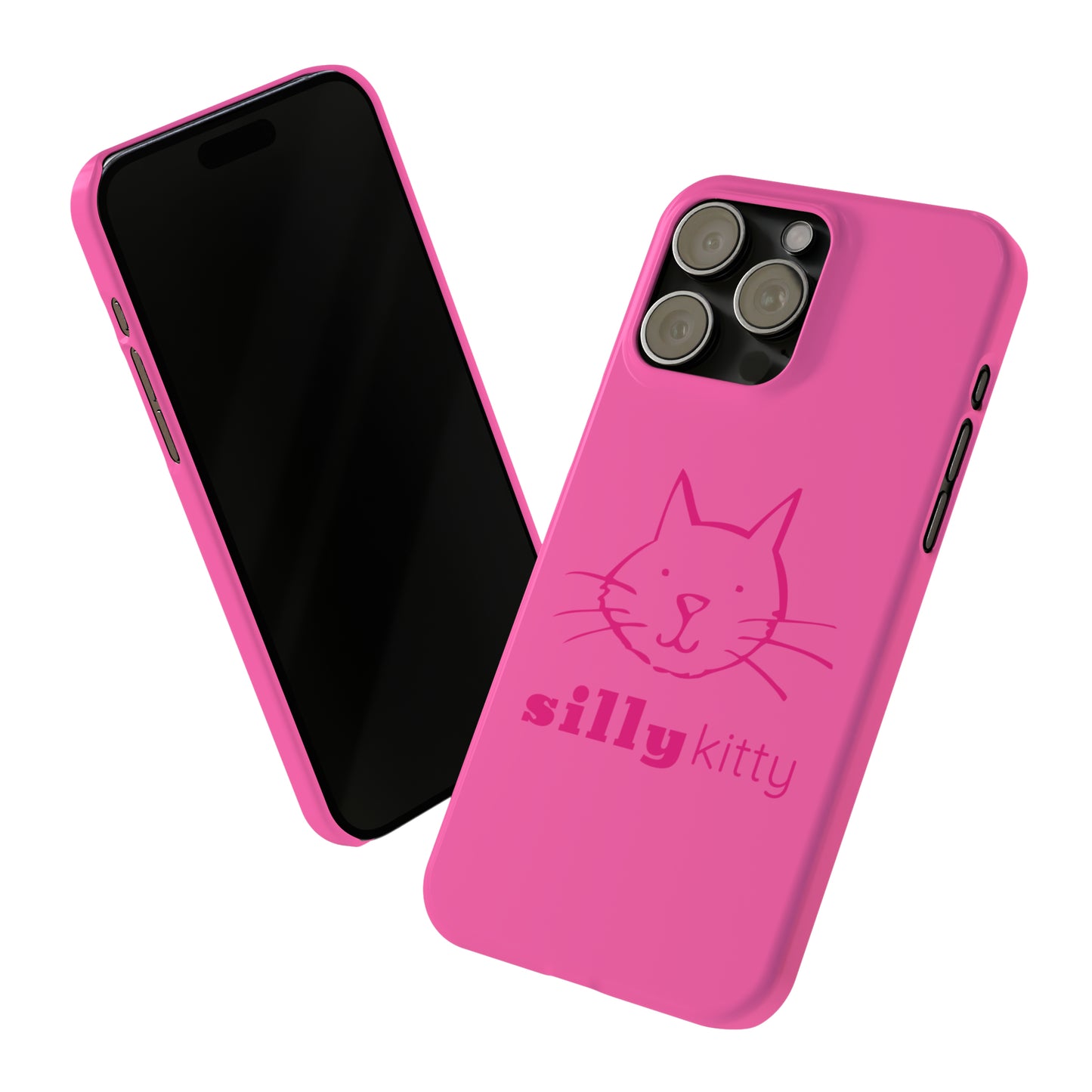 Silly Kitty Slim Phone Cases