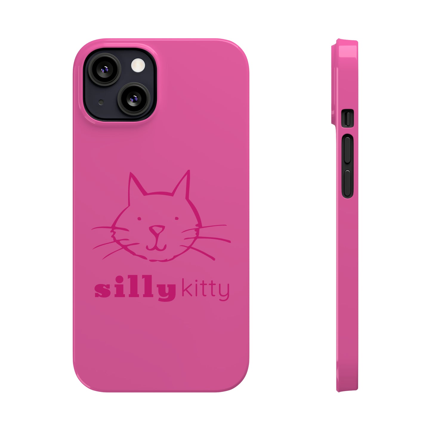 Silly Kitty Slim Phone Cases