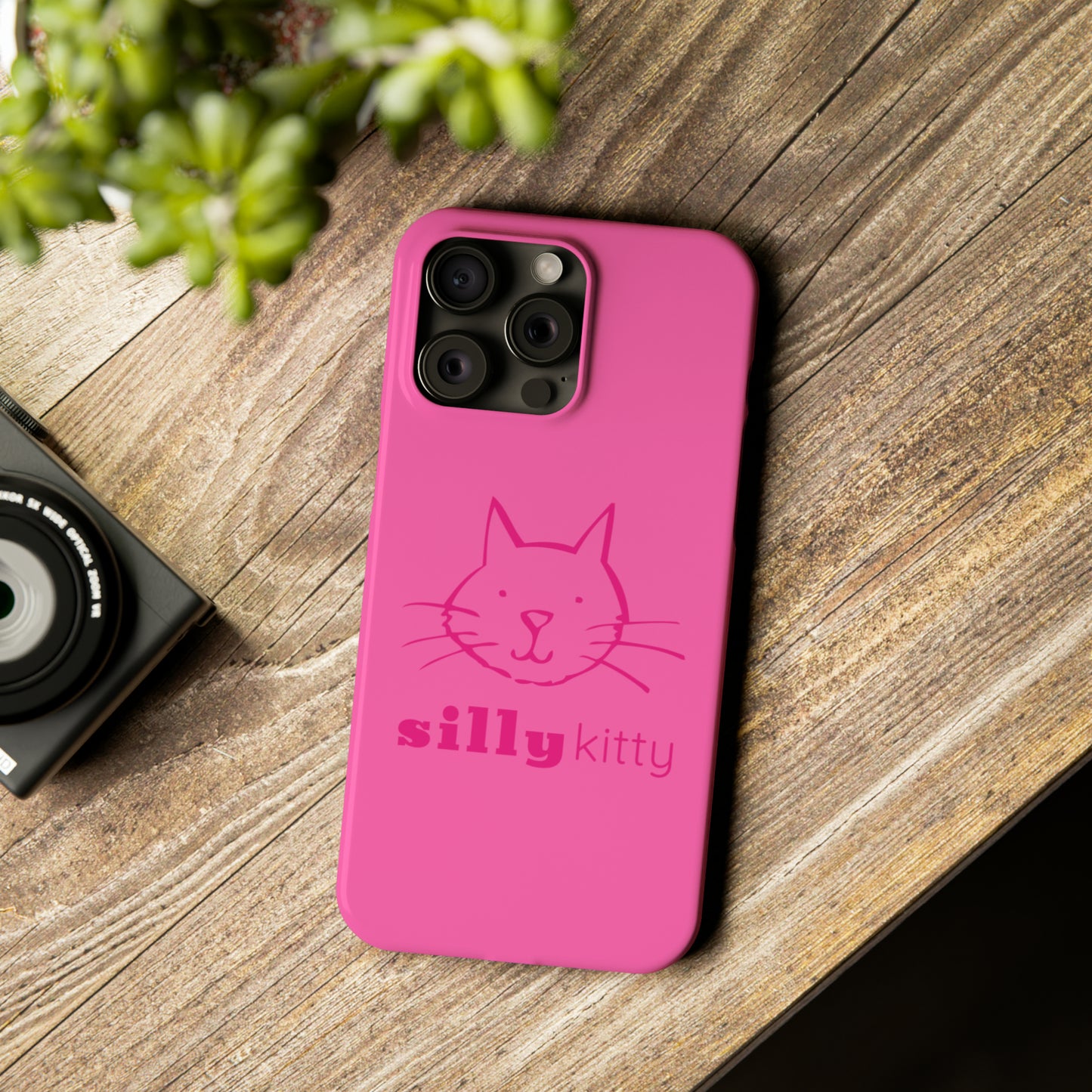 Silly Kitty Slim Phone Cases