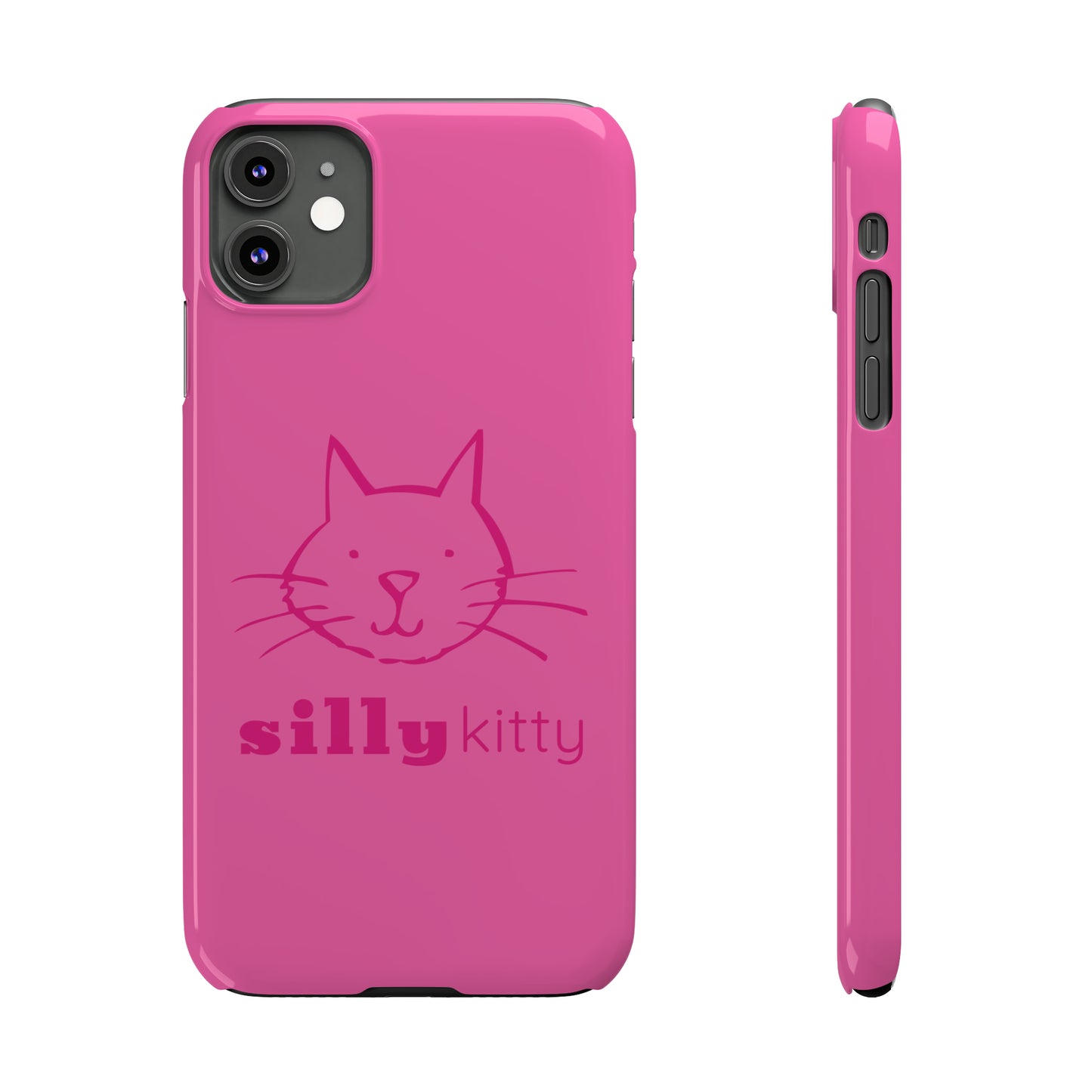 Silly Kitty Slim Phone Cases