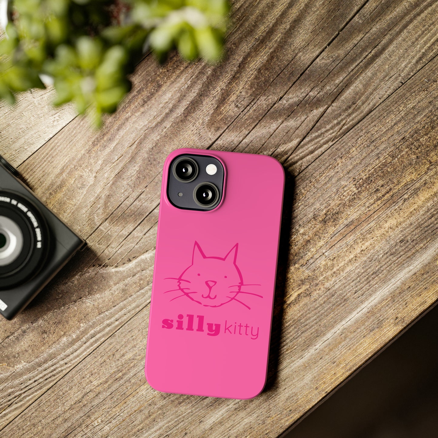 Silly Kitty Slim Phone Cases