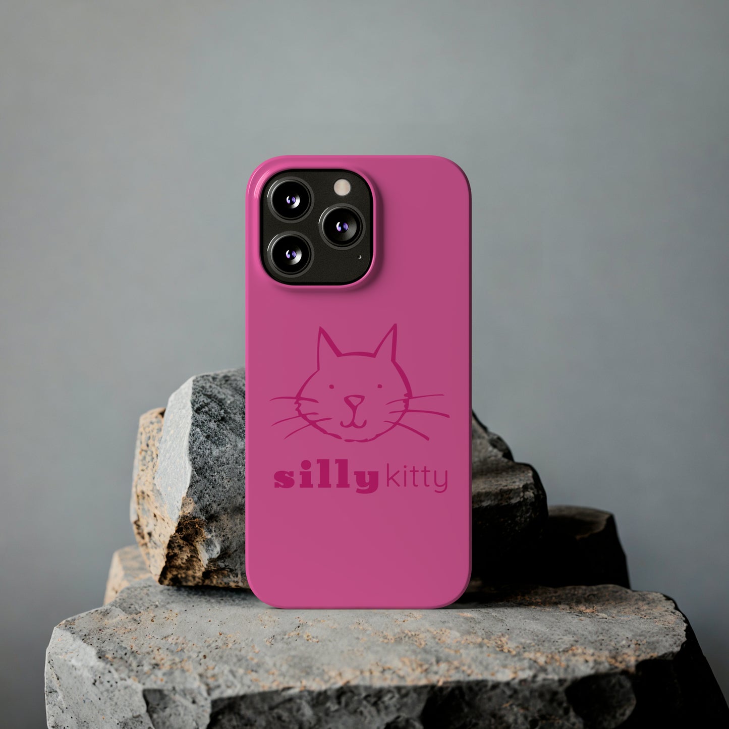 Silly Kitty Slim Phone Cases