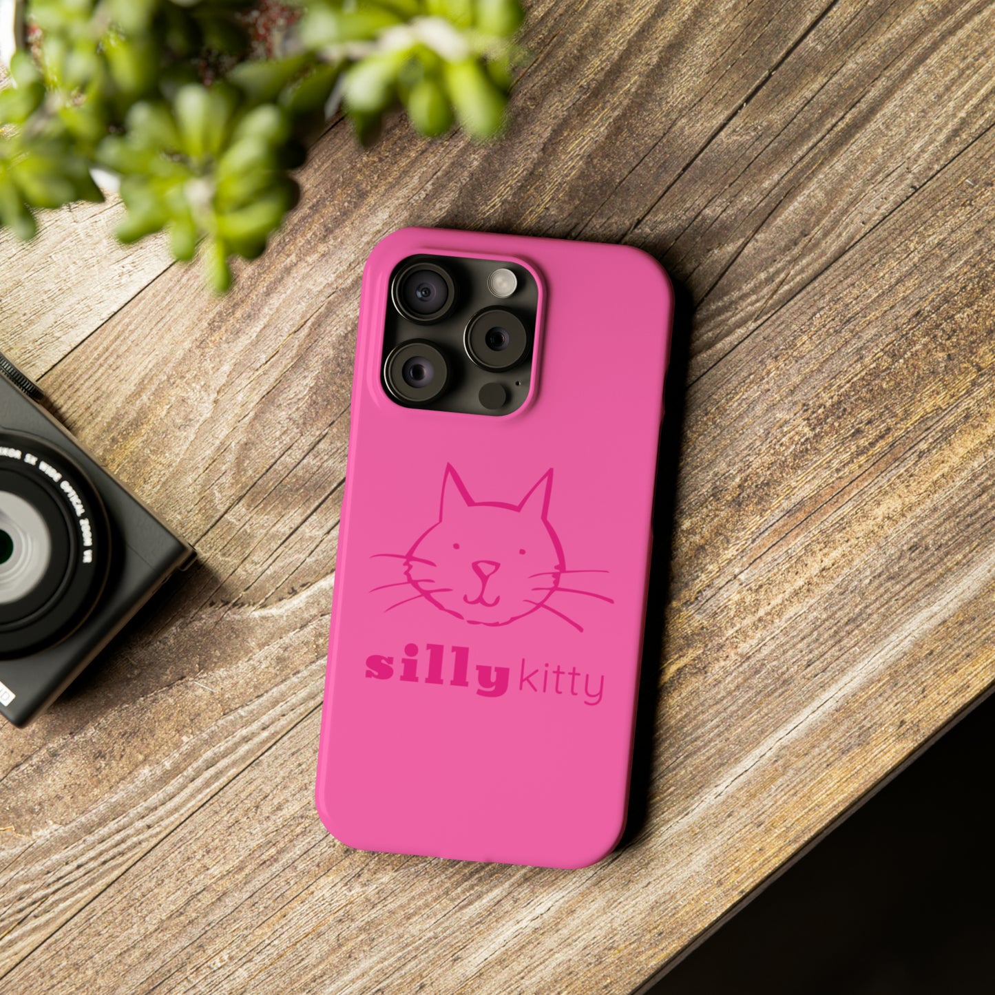 Silly Kitty Slim Phone Cases